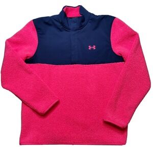 UNDER ARMOUR Golf Men Large Fleece Pile Gala Academy‎ 1/4 Button Pullover NEW